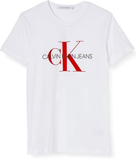 Calvin Klein Monogram Logo Slim Tee Camisa White X Small Para Hombre