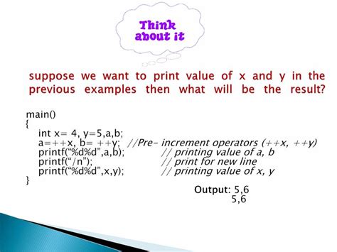 Increment And Decrement Operator In C Programming Powerpoint Slides