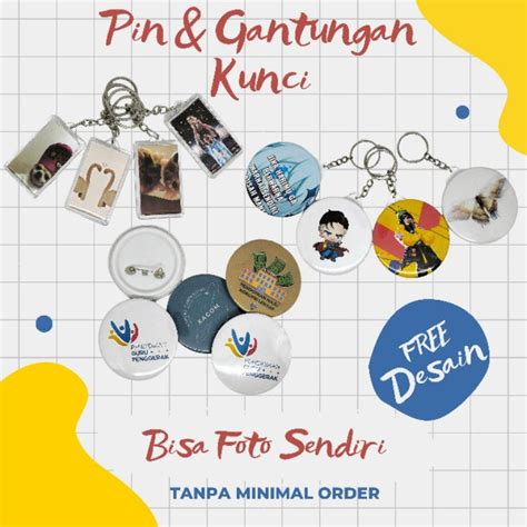 Jual PIN Peniti Dan Gatungan Kunci Desain Custom Foto Sendiri Shopee