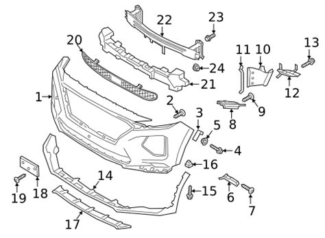 Bumper Components Front For 2020 Hyundai Santa Fe Hyundai OEM