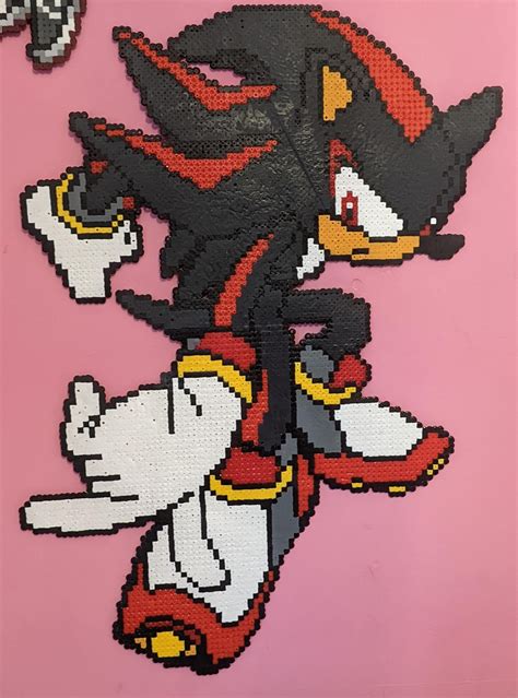 Shadow The Hedgehog Hamaperler Bead By Roseblackbones On Deviantart