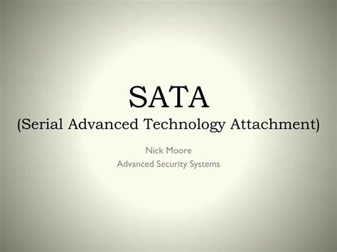 Ppt Sata Serial Advanced Technology Attachment Powerpoint