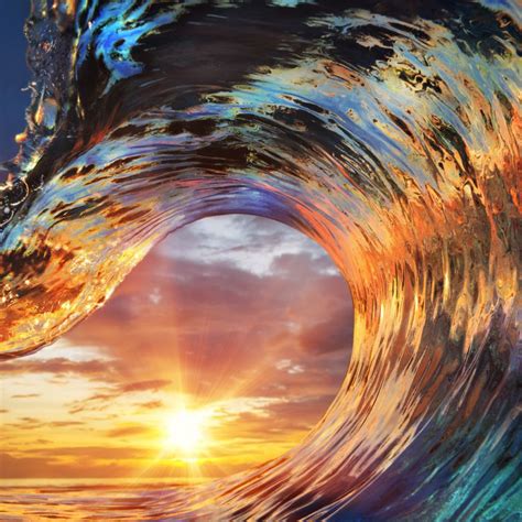 Sunset Wave Wallpapers K Hd Sunset Wave Backgrounds On Wallpaperbat