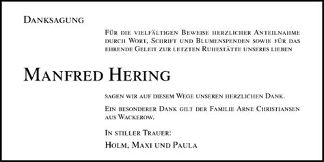 Traueranzeigen Von Manfred Hering Trauer Anzeigen De