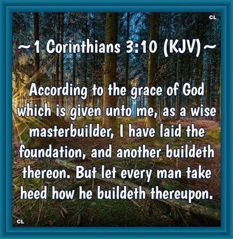 1 Corinthians 3 10 Kjv Grace Hallelujah Kristi Anns Haven