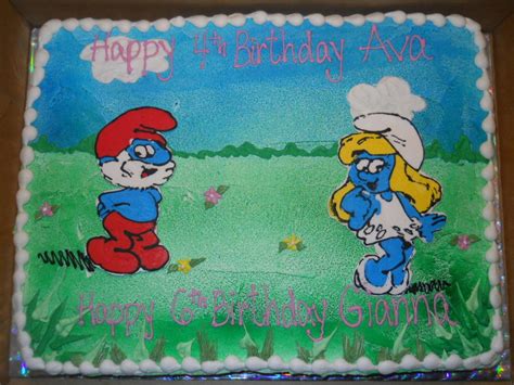 Papa Smurf And Smurfette - CakeCentral.com