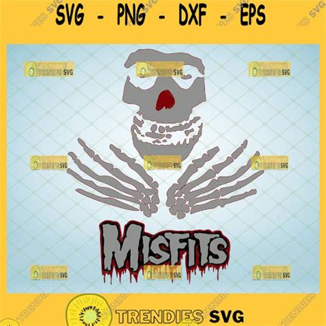 Misfits Skull Svg Punk Rock Band Ts Svg Cut Files Svg Clipart