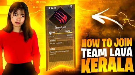 How To Join Team Lava Kerala Guild Sooneeta YouTube