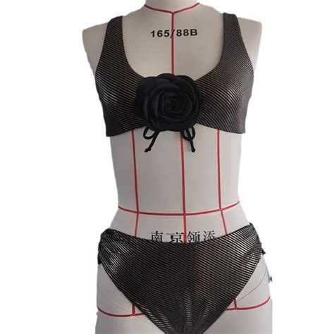 Generic Swimsuit New D Three Dimensional Flower Bikini Sexy Triangle Beach Split Swimsuit