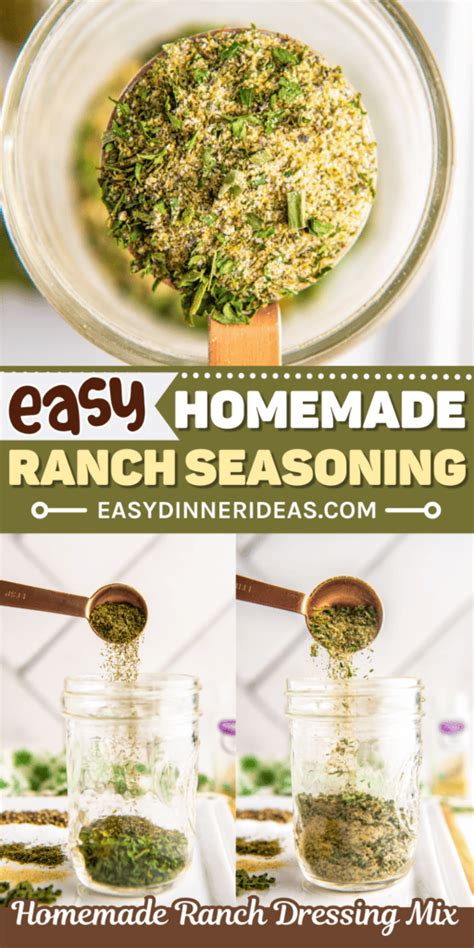 Homemade Ranch Seasoning Easy Dinner Ideas