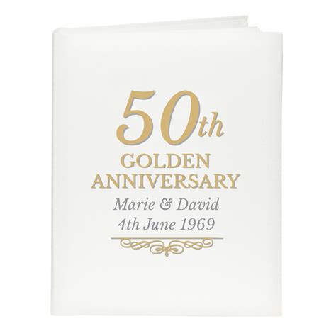 Engraved Golden Anniversary Photo Album