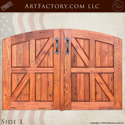 Solid Wood Gates With Hand Forged Wrought Iron Hardware