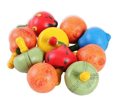 Kids Wood Fruits Gyro Toys Decompression Relief Stress Tabletop Desktop