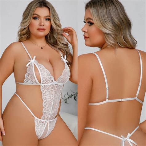 Body Sexy Plus Rendado Lingerie Size Apressadinha Shopee Brasil