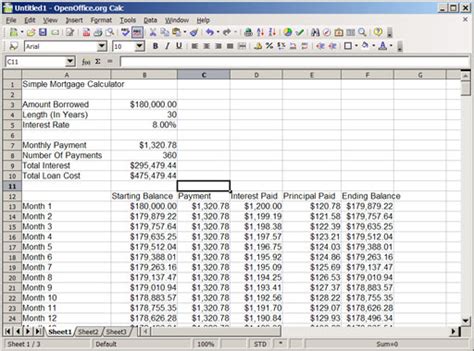 An Introduction To Compound Interest With Spreadsheets Part 3 A Simple Mortgage Calculator