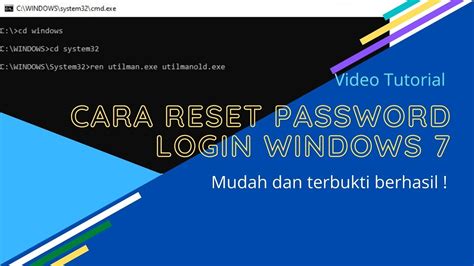 Cara Reset Password Windows Dengan Flashdisk Dan Cmd Di Laptop