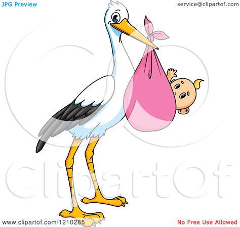 stork with baby girl clipart 19 free Cliparts | Download images on ...