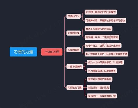 习惯的力量思维导图编号v2521558 Treemind树图