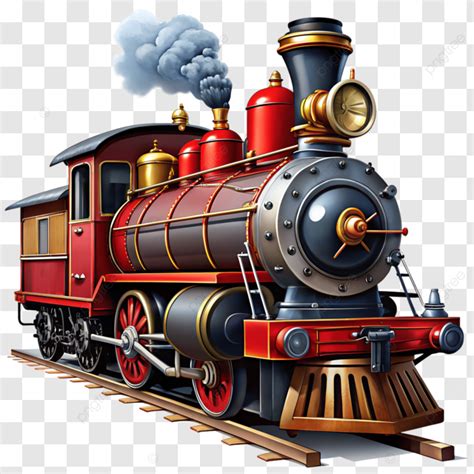 Ilustração De Clipart De Trem De Locomotiva A Vapor Vintage PNG Trem