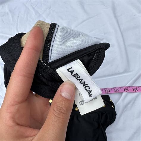 La Blanca Black Vintage Bikini With Gold Studs And Depop