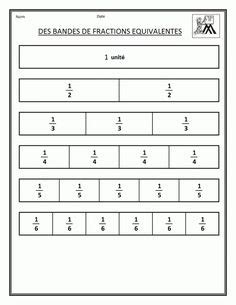 Id Es De Feuille De Calcul Fraction Cm Math Matique Cm Fractions