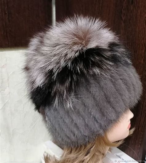 Меховая шапка. Серая фантазия. Натуральный мех в интернет-магазине ...