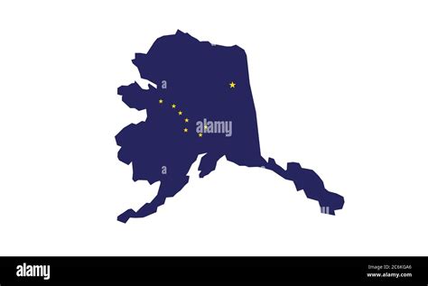 Alaska outline map state U.S. vector illustration Stock Vector Image ...