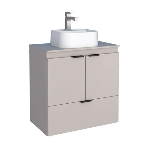 Gabinete Para Banheiro Em Madeira Sem Cuba Lis 60 Nude em Promoção na Americanas