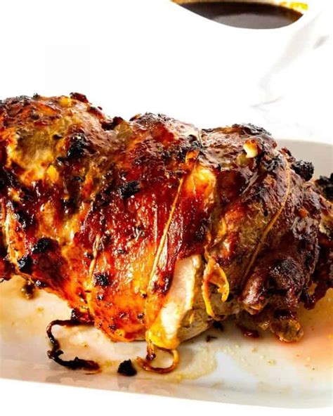 Slow Cooked Roast Lamb Shoulder with Red Wine - Veena Azmanov