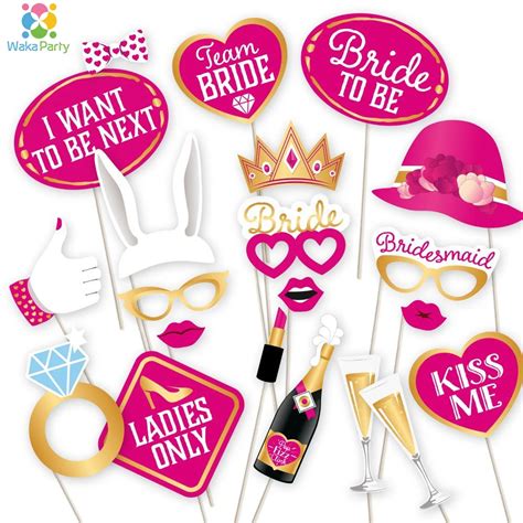 Fun Bachelorette Party Photo Booth Props Kits Girls Hen Night Out