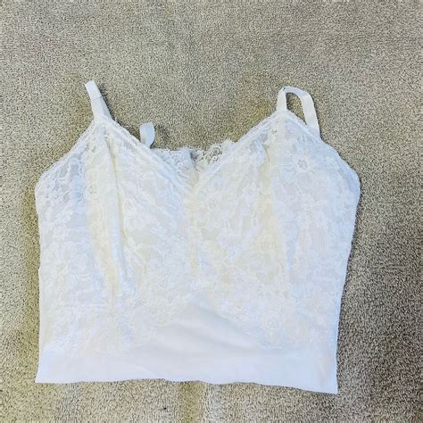 Vintage Kayser Full Slip White Lace Lined Top Slip Sz Gem