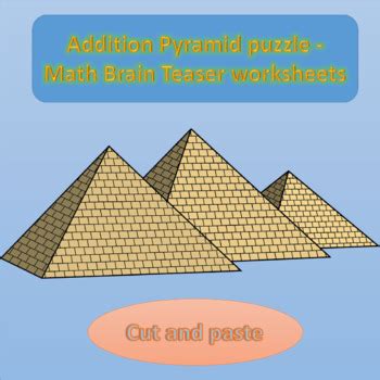 Pyramid Puzzles Math Teaching Resources | TPT