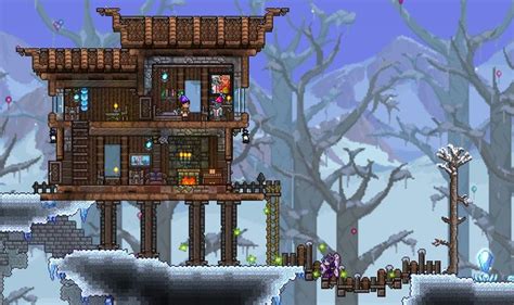 Snow Cabin Terraria в 2024 г Террариум Биом Дом в Minecraft