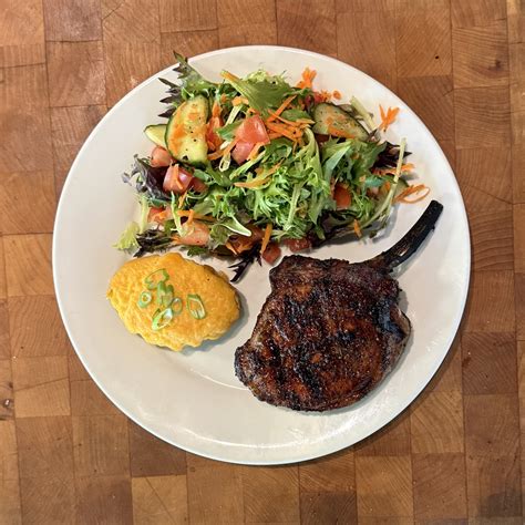oz kurobuta bone  pork chop teds butcherblock
