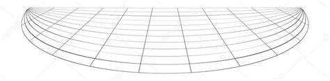 Graticule Grid Mesh Plane With Deform Distorsion Effect Reticular