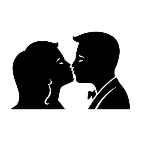 Premium Vector Couple Kissing Vector Illustration Design