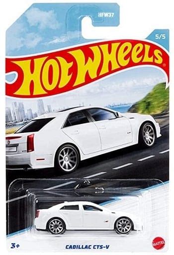 駿河屋 CADILLAC CTS V ホワイト Hot Wheels テーマオートモーティブ HDH ホットウィールhotwheels