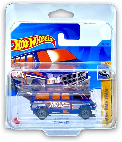 Hot Wheels Dodge Van Hw Blue Hw Race Team Short Card Comes In A Klas