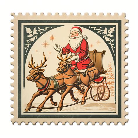 Premium AI Image | Vintage Christmas stamp