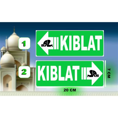 Jual Stiker Petunjuk Arah Kiblat Untuk Hotel Dan Mushola Murah