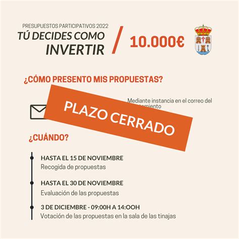 Cerrado El Plazo De Presentaci N De Propuestas Para Los Presupuestos