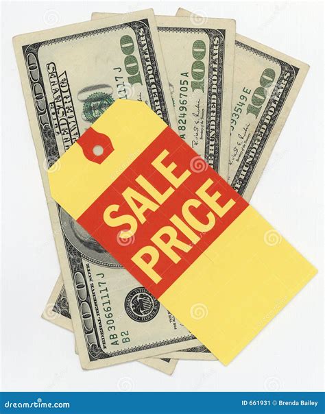 Precio De Venta En El Dinero Imagen de archivo - Imagen de venta