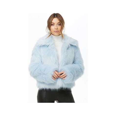 Light Blue Fake Fur Coat Tradingbasis