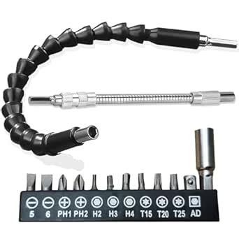 Flexible Drill Bit Extension Kit Bendable Flexible Extension Super Bit