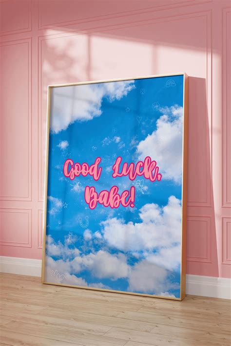 Chappell Roan Poster Good Luck Babe Print Queer Wall Art Dopamine Decor Aesthetic Room Decor