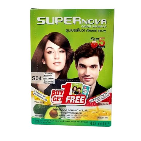 Dầu Gội Nhuộm Tóc Super Nova S04 Golden Brown Màu Nâu Đồng - iMenly.com