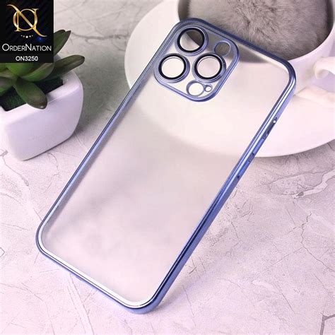 iPhone 13 Pro Cover - Blue - Semi Transparent Soft Silicone Camera Pro ...