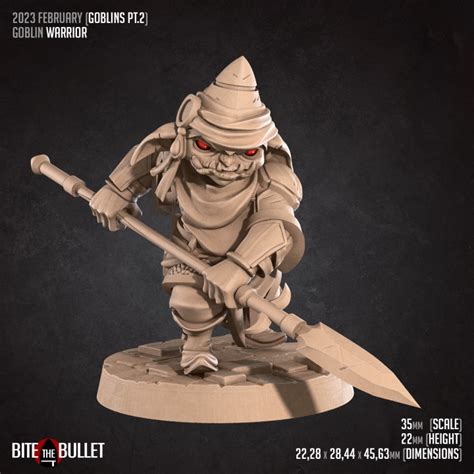 3D Printable Goblin Warrior By Bite The Bullet