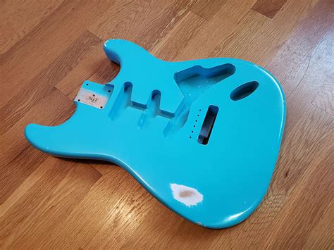 Mjt Stratocaster Body Relic D Tiffany Blue Reverb Australia