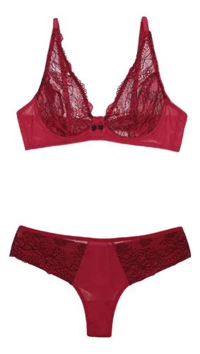 Conjunto Lingerie Aro E Sem Bojo Calcinha Fio Duzani Parcelamento Sem Juros